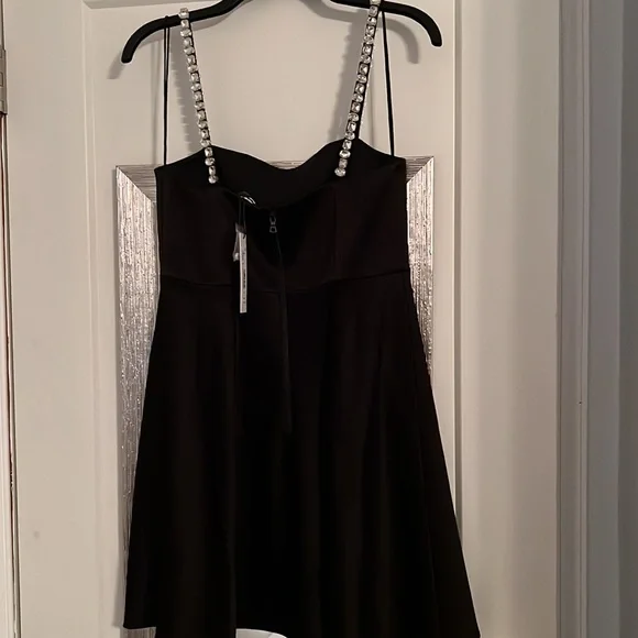 Alice + Olivia Sutton Embellished Satin Minidress Size 6
